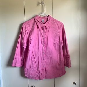 Izod Pink Button Down Blouse